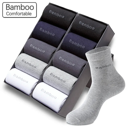 10 Pairs Bamboo Fiber Socks Men
